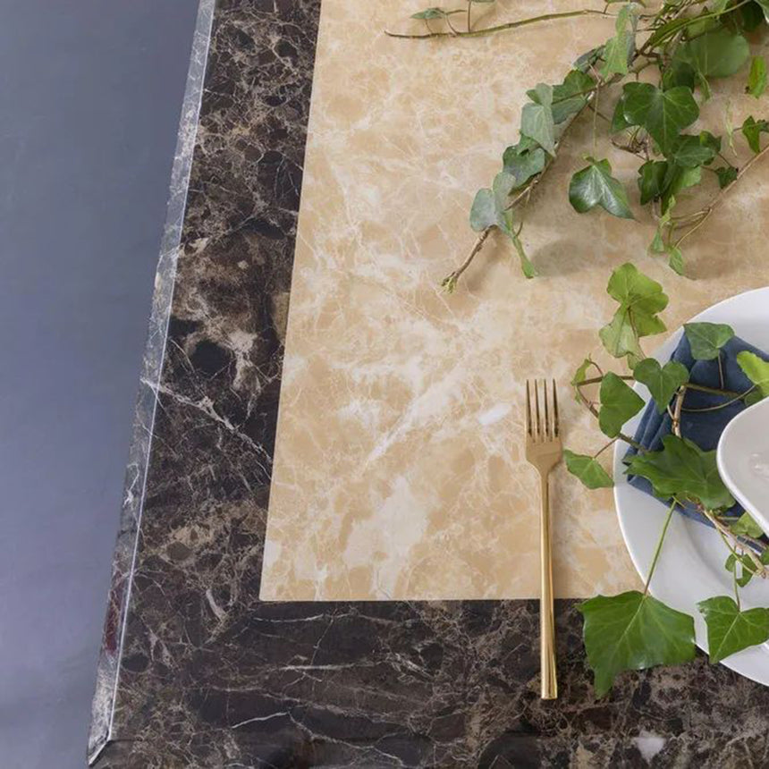 Sicily Cream Marble Dining Table with  Pedestal Base