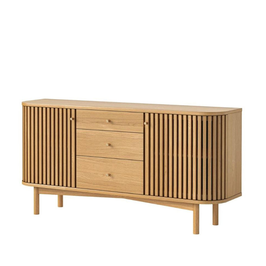 Soho Oak 2 Door Slatted Sideboard - 140cm