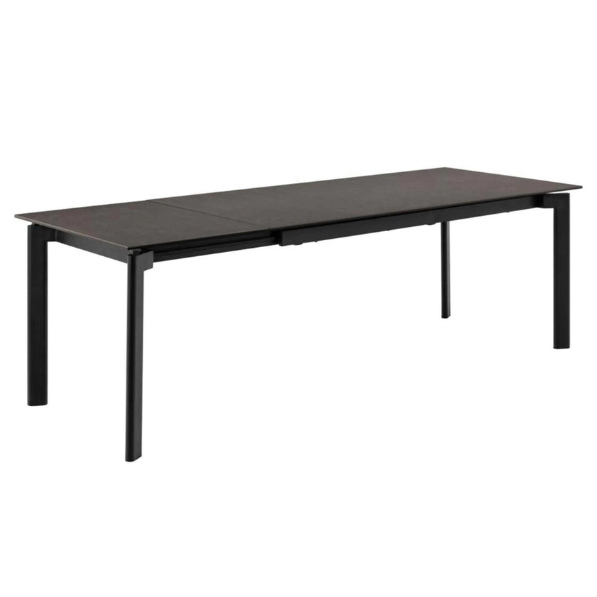 Palermo Extending Dining Table - 6-10 Seater - 180cm-240cm - Black Ceramic