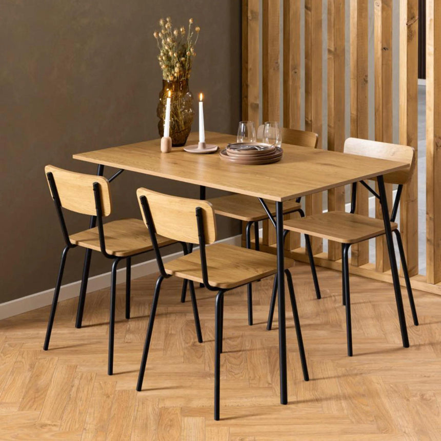 Peru Dining Table - 4 Seater - 120cm - Oak