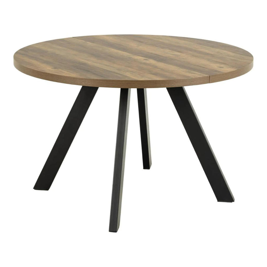 Zalida Extending Round Dining Table - 4-8 Seater - 120cm-210cm - Oak