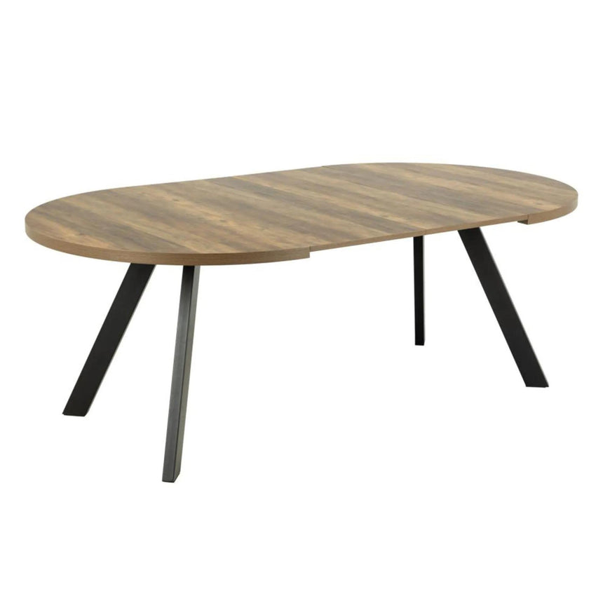 Zalida Extending Round Dining Table - 4-8 Seater - 120cm-210cm - Oak