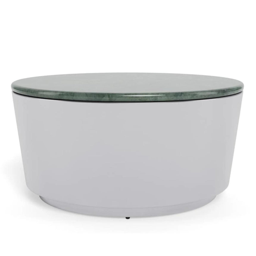 Cangas Coffee Table - Round - Green Marble Top - Large