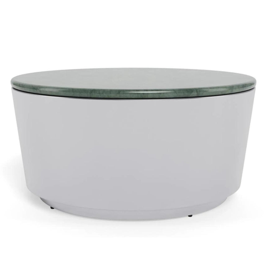 Cangas Coffee Table - Round - Green Marble Top - Large