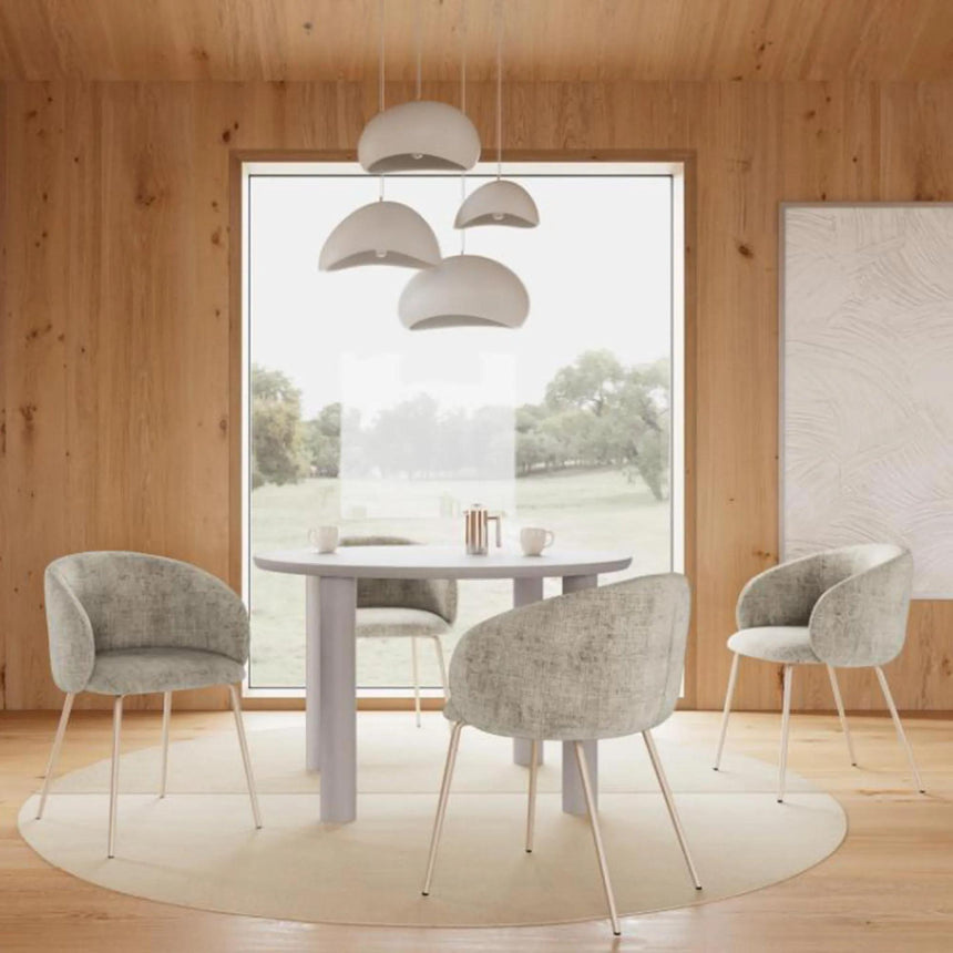 Magee Dining Table - 4 Seater - Round - 120cm - Grey