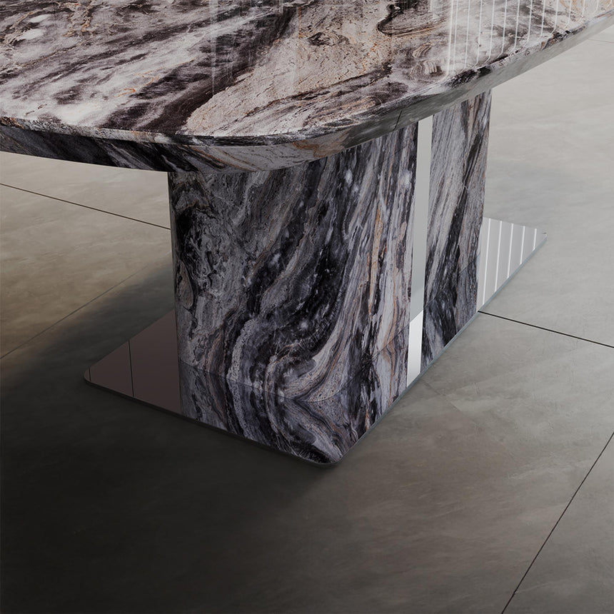 Saronno Dining Table - Grey Marble - Sizes Available