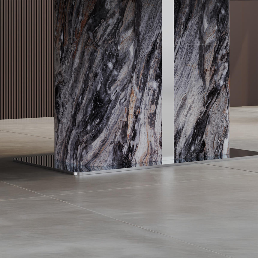 Saronno Dining Table - Grey Marble - Sizes Available