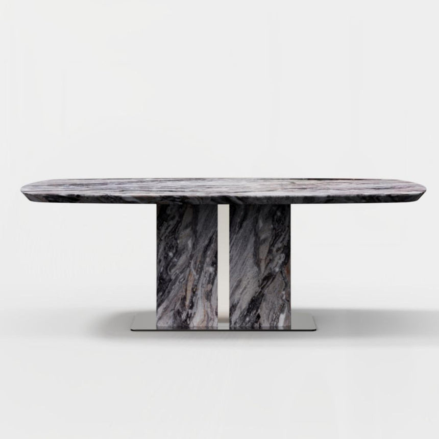 Saronno Dining Table - Grey Marble - Sizes Available