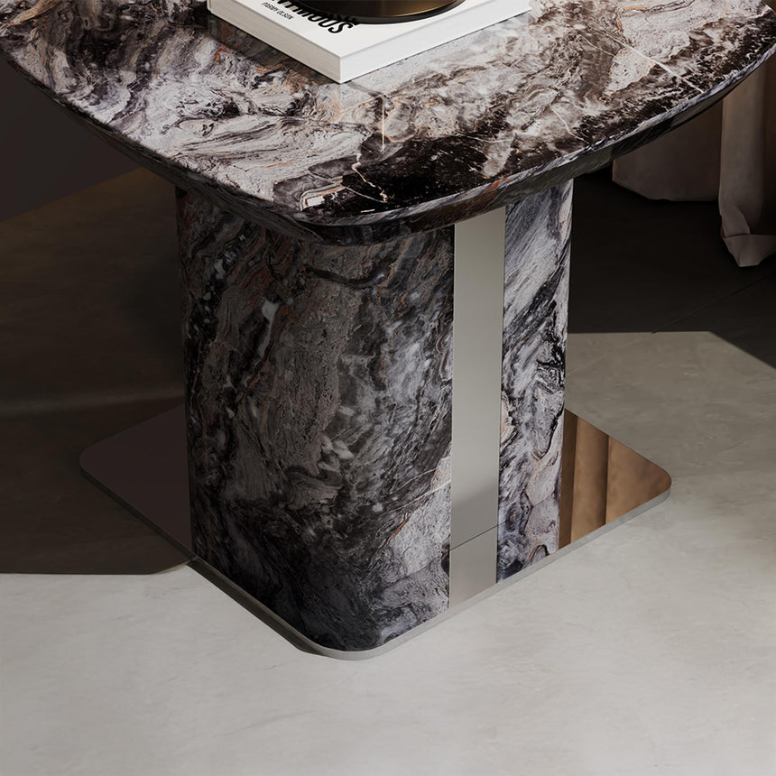 Saronno Side Table - Square - Grey Marble