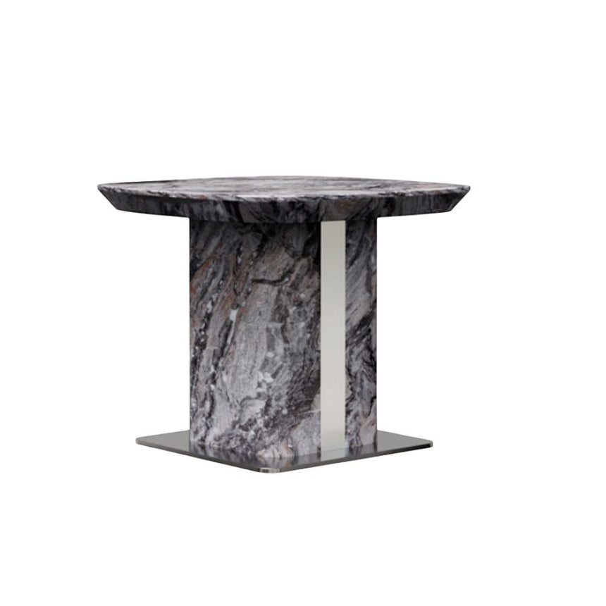 Saronno Side Table - Square - Grey Marble
