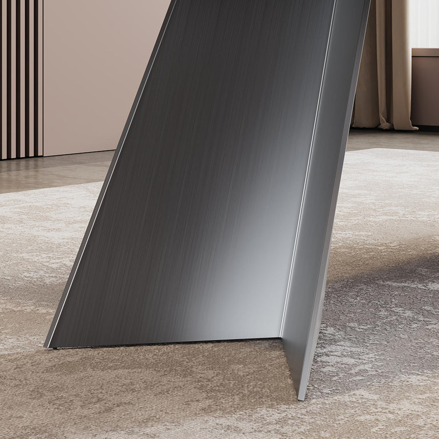 Taurus Dining Table - Beige Marble - Dark Grey Base - Sizes Available