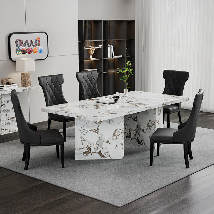 Viola Dining Table - 8 Seater - 200cm - White Marble