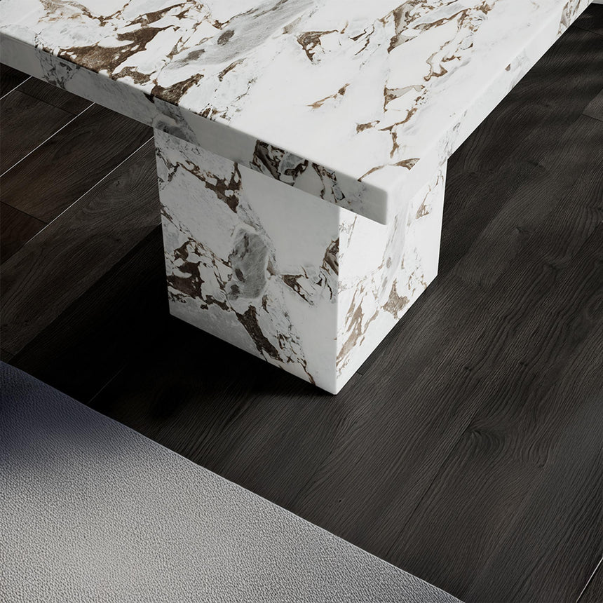 Viola Side Table - Square - White Marble