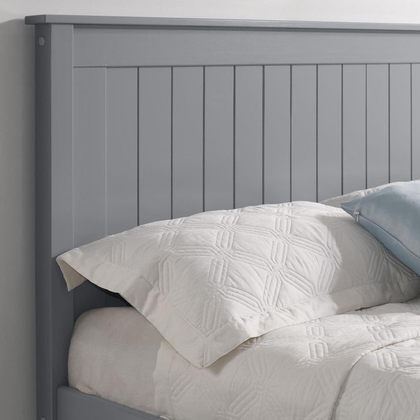 Travis Grey Wooden Bed - Low Footend - Sizes Available