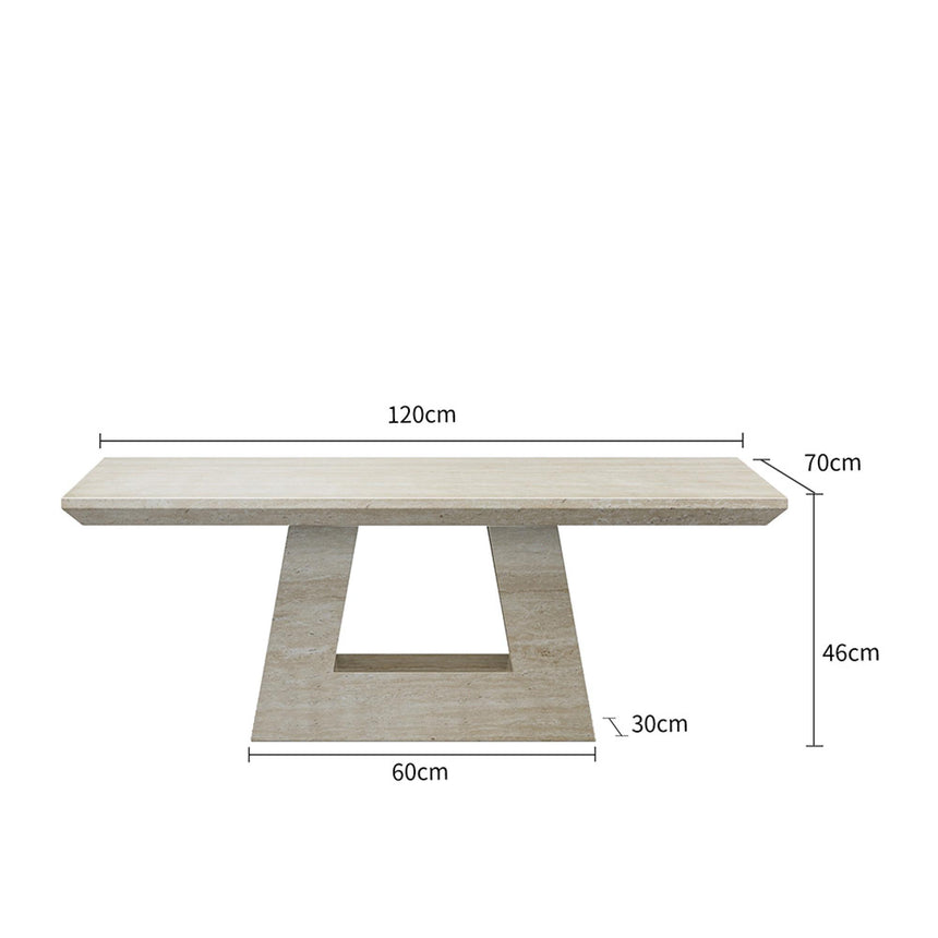 Milan Coffee Table - Travertine Beige Engineered Marble