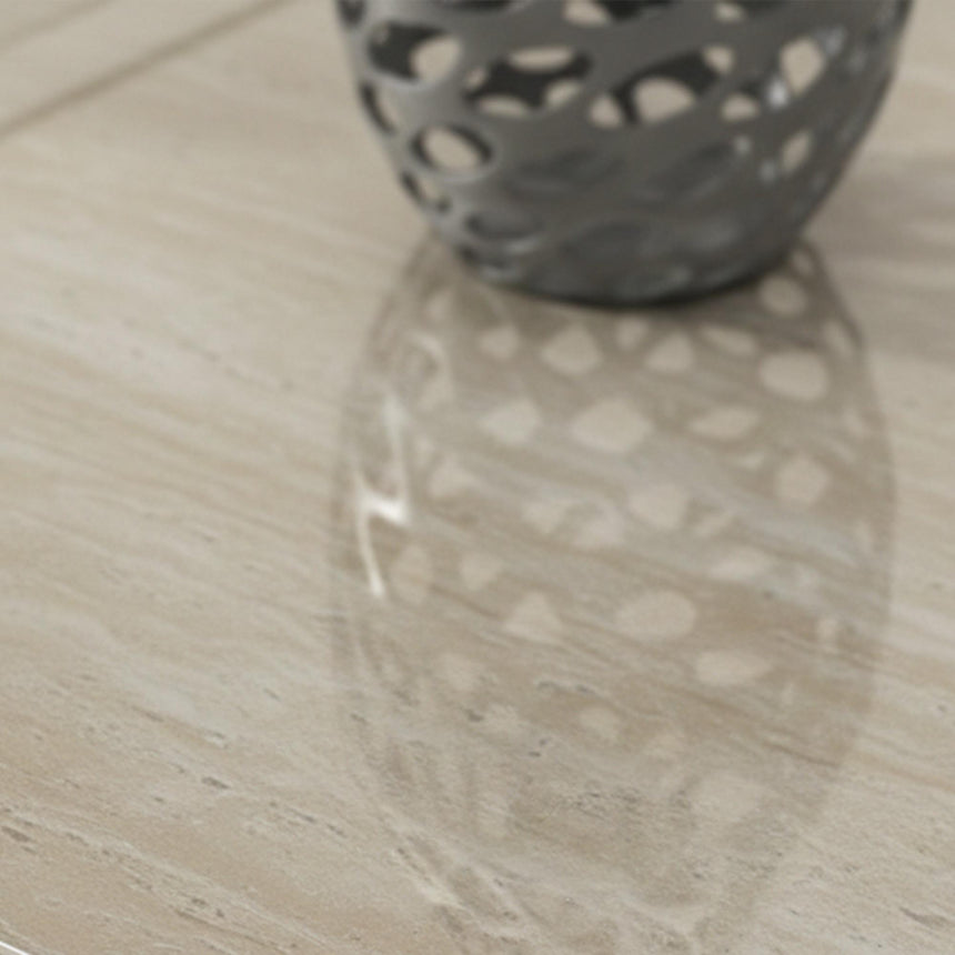 Milan Console Table - Travertine Beige Engineered Marble