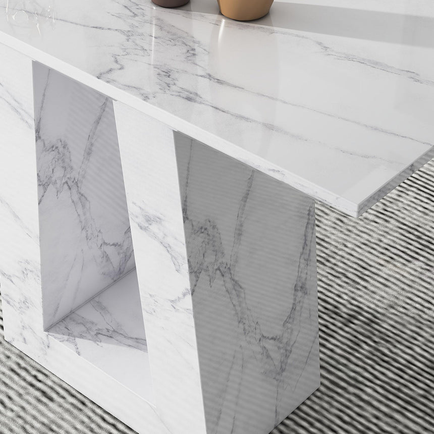 Milan Console Table - White Marble