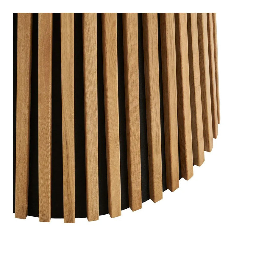 Osaka Round Dining Table - 4 Seater - 120cm - Slatted Base - Oak