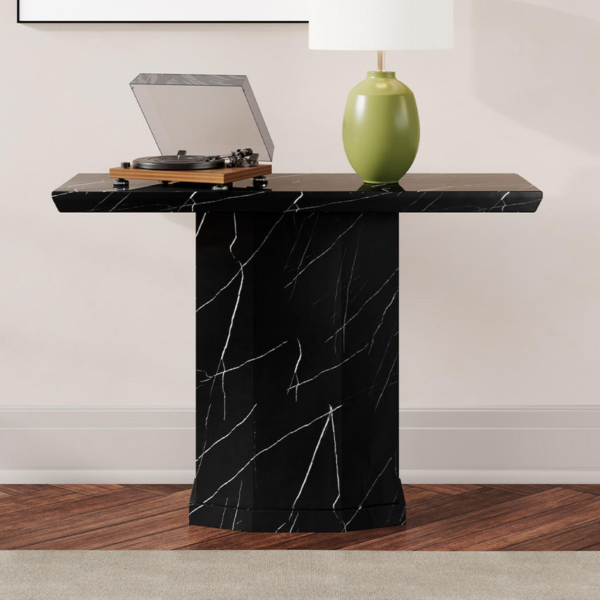 Naples Console Table - Black Marble