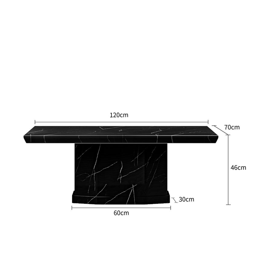 Naples Coffee Table - Black Marble