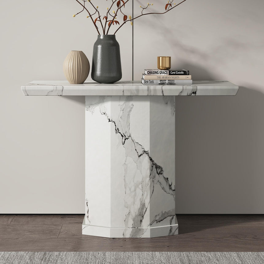 Naples Console Table - White Marble