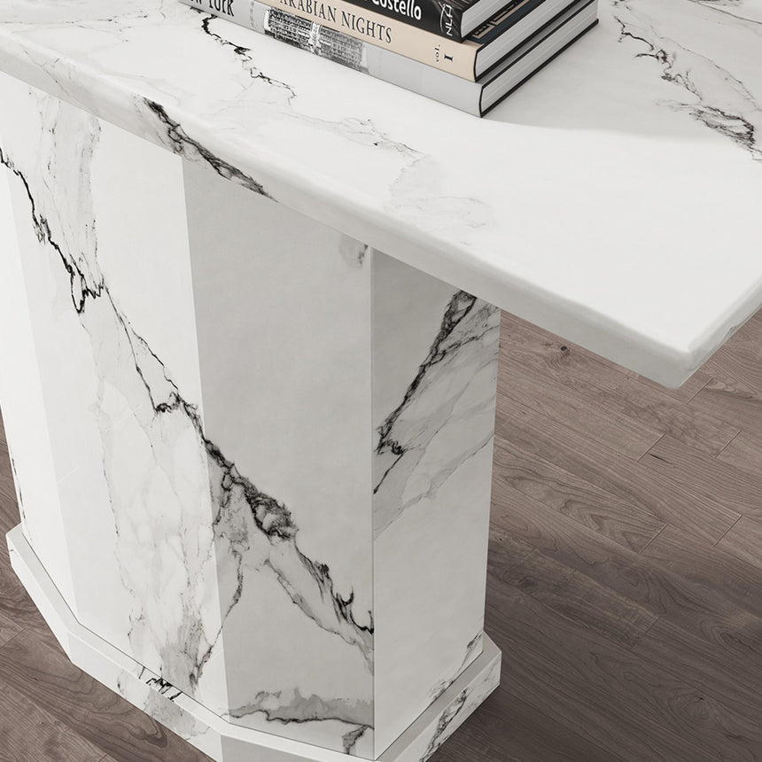 Naples Console Table - White Marble