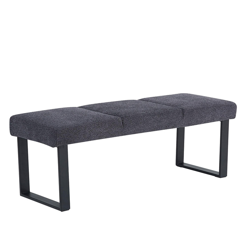Bronx Dining Bench - Dark Grey Fabric