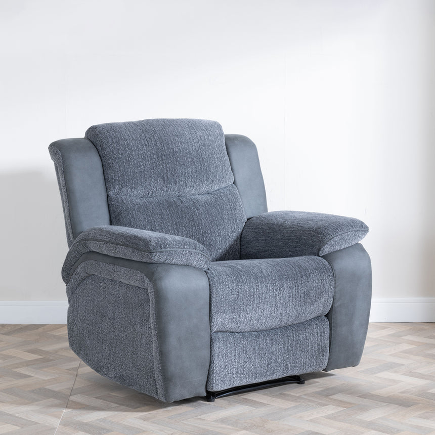 Bexley Grey Fabric Recliner Armchair
