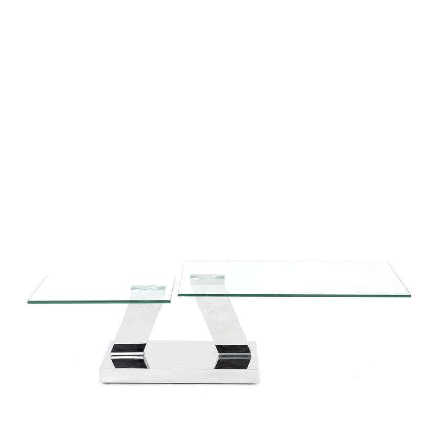 Parma Swivel Glass Top Coffee Table