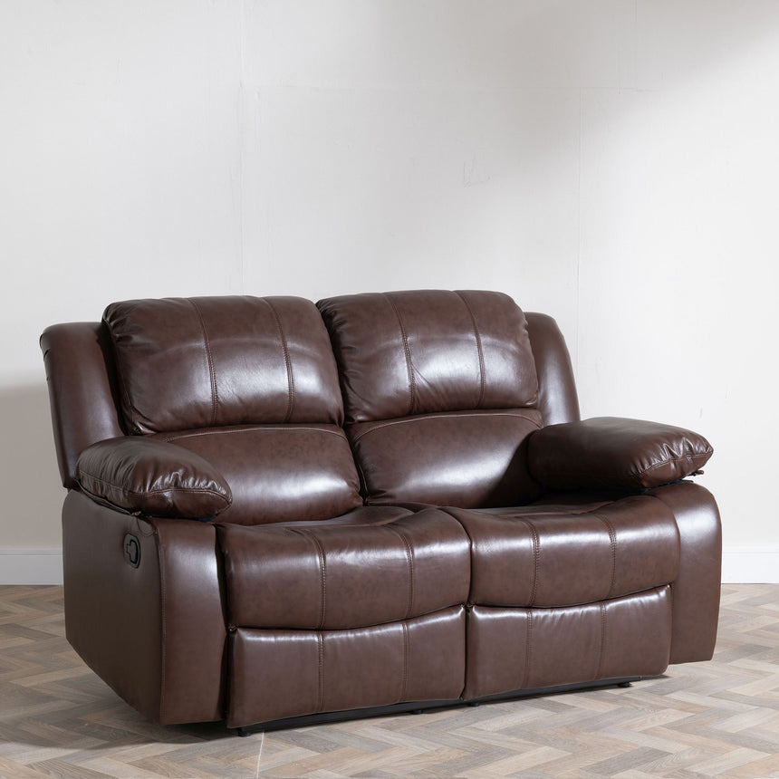 Shoreditch Leather 2 Seater Recliner Sofa
