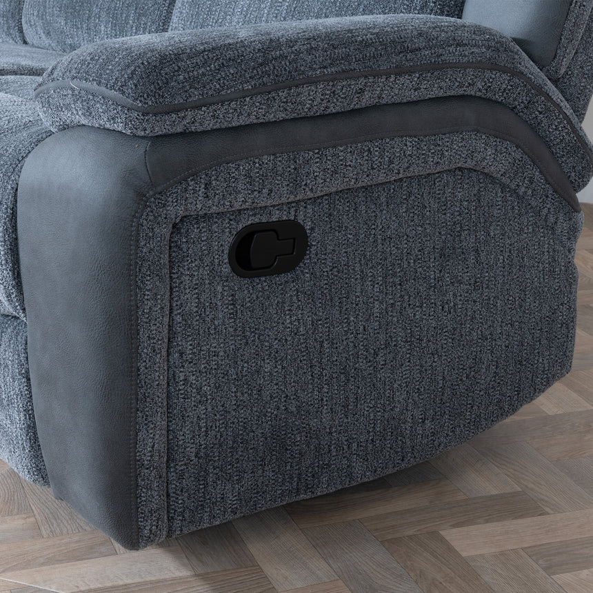 Bexley Grey Fabric 2 Seater Recliner Sofa