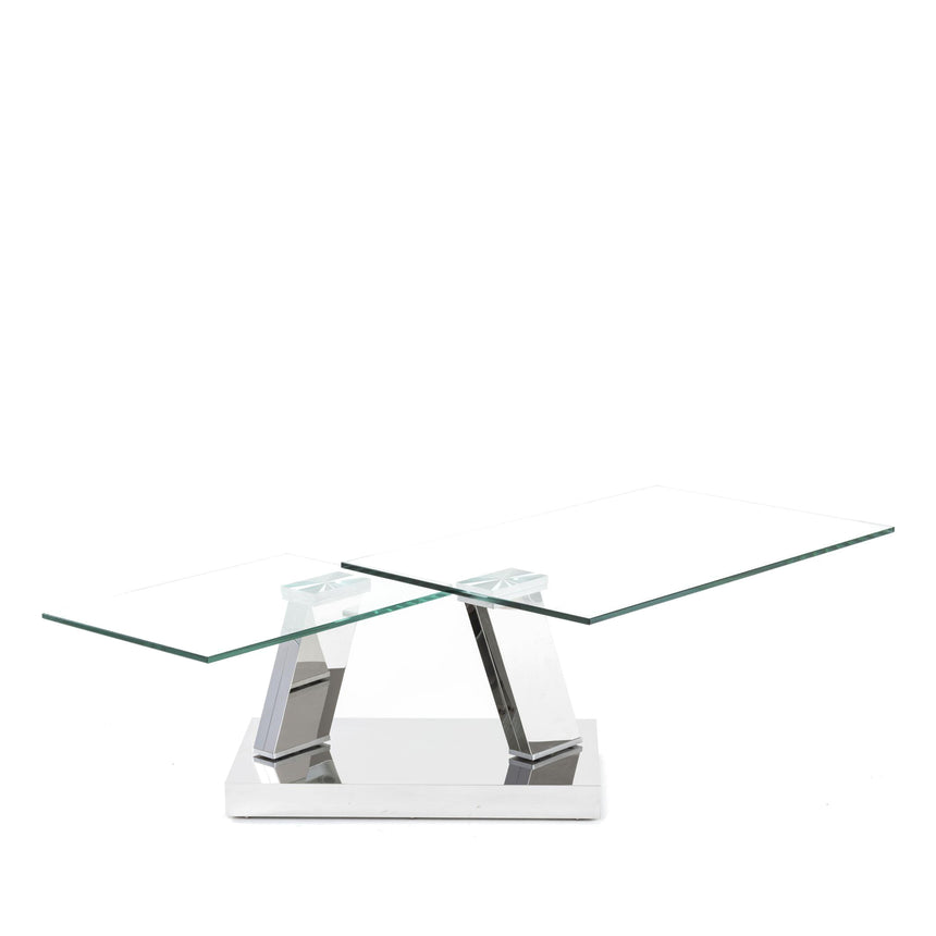Parma Swivel Glass Top Coffee Table