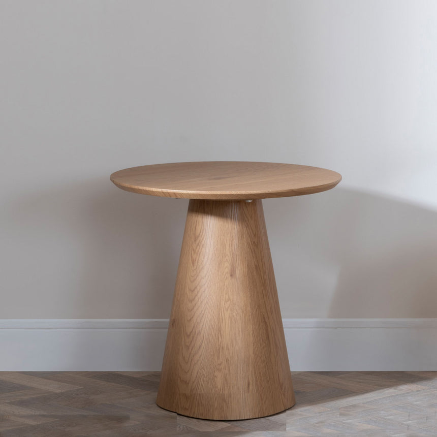 Chiswick Round End Table with Pedestal Base