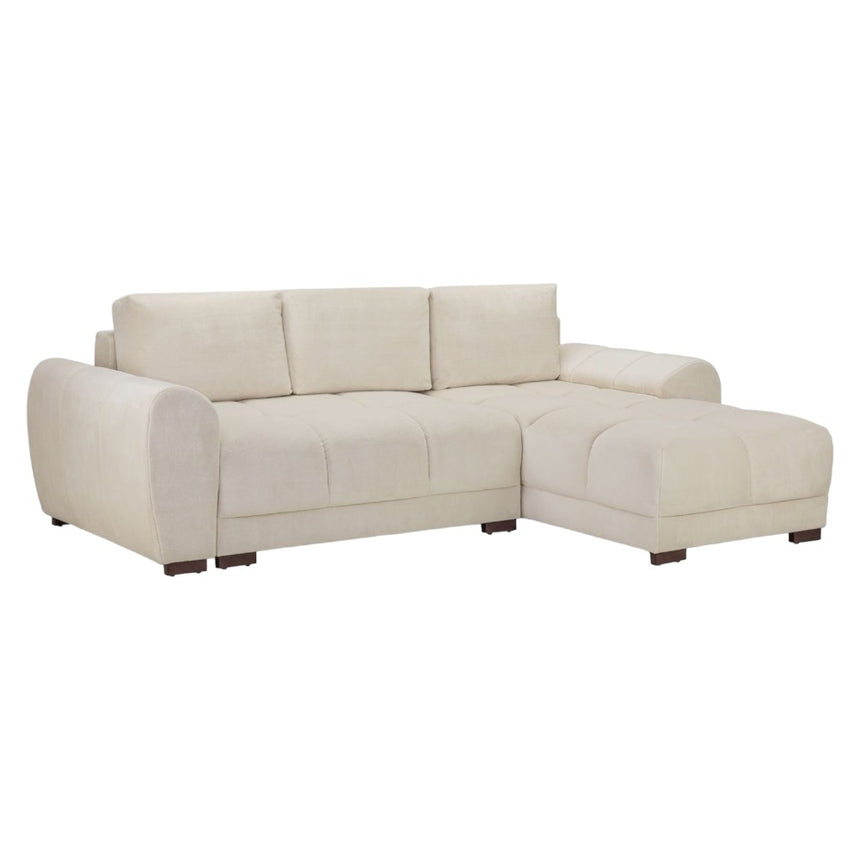 Azzuro Cream Universal Corner Sofabed with Storage