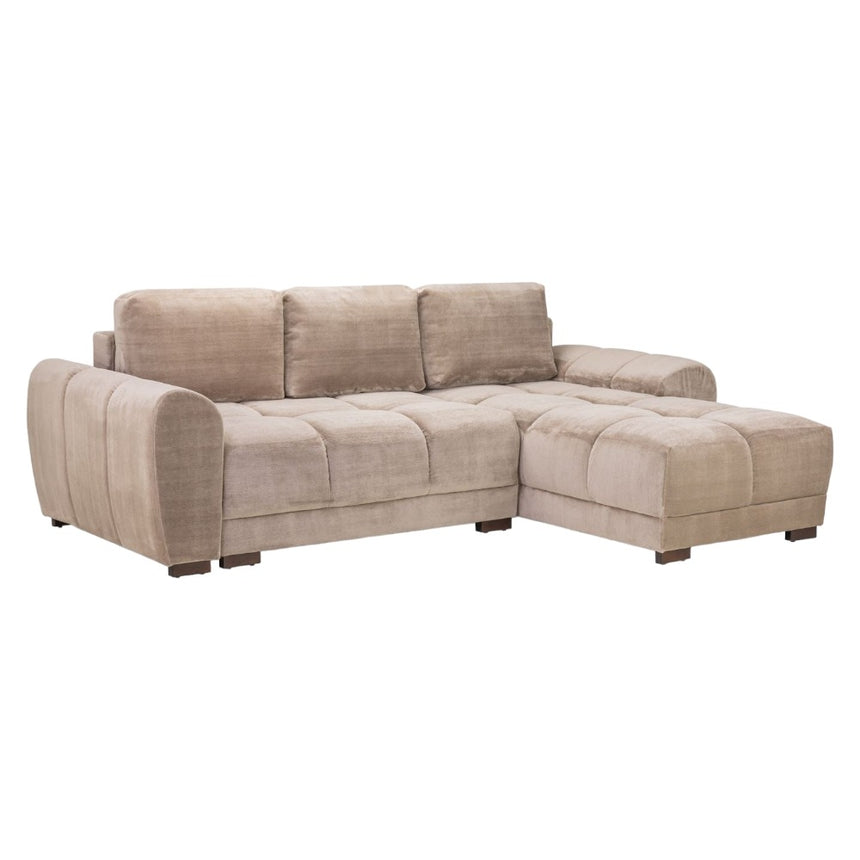 Azzuro Mocha Universal Corner Sofabed with Storage