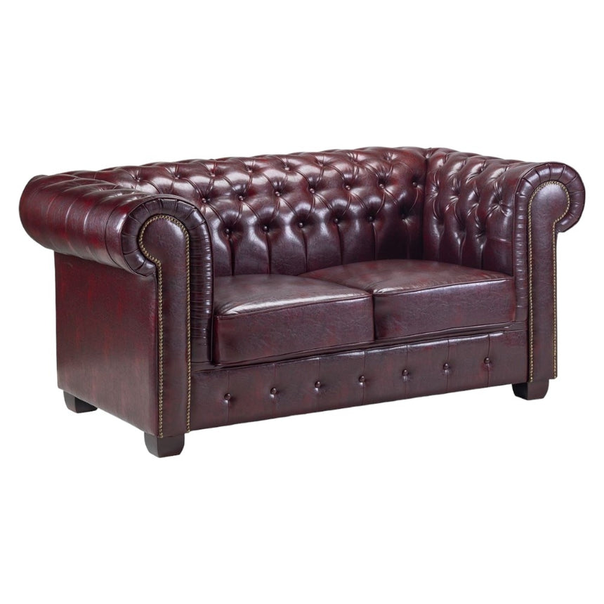 Chesterfield Oxblood Red 2 Seater Sofa