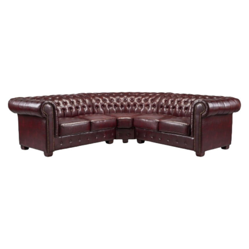 Chesterfield Oxblood Red Large Corner Sofa