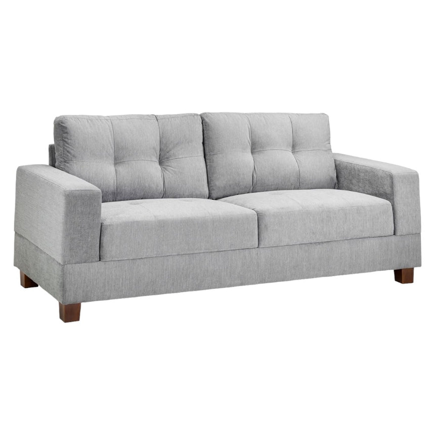 Jerry Grey 3 Seater Fabric Sofa