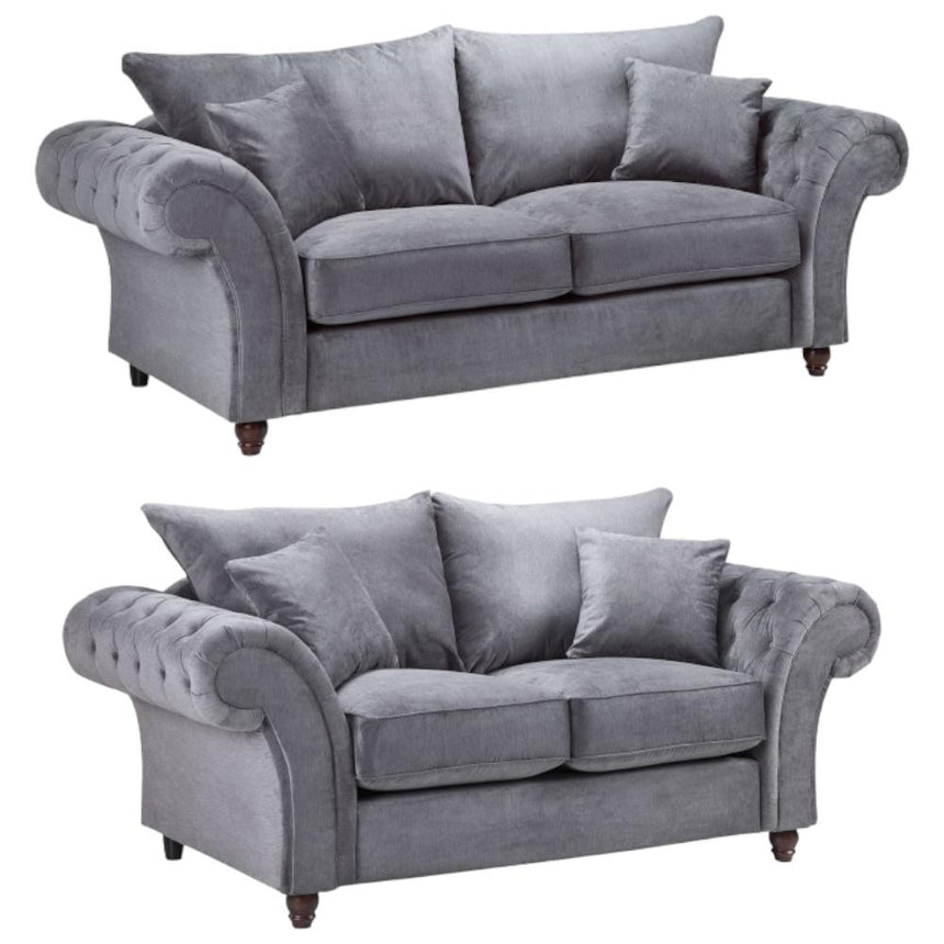 Windsor Fullback Grey 3+2 Seater Sofa