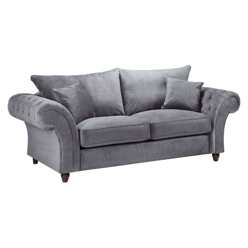 Windsor Fullback Grey 3 Seater Sofa