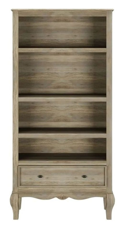 Fleur French Style Grey Wide Bookcase