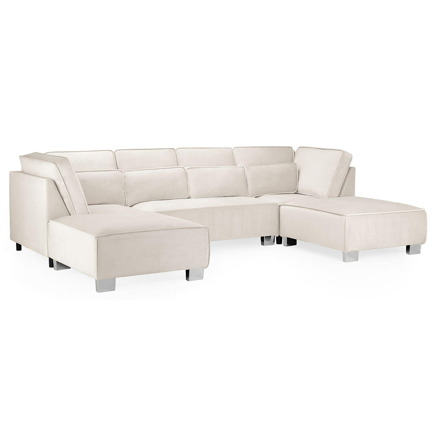 Corso Cream Fabric U Shape Corner Sofa Suite
