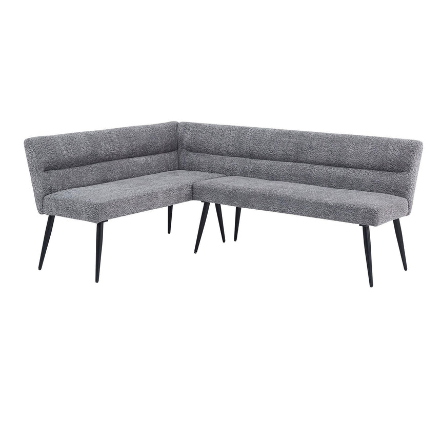 Heather Grey Fabric Corner Dining Bench - LHF