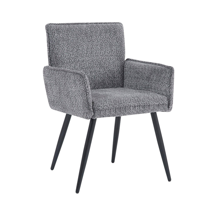 Heather Grey Fabric Dining Armchair