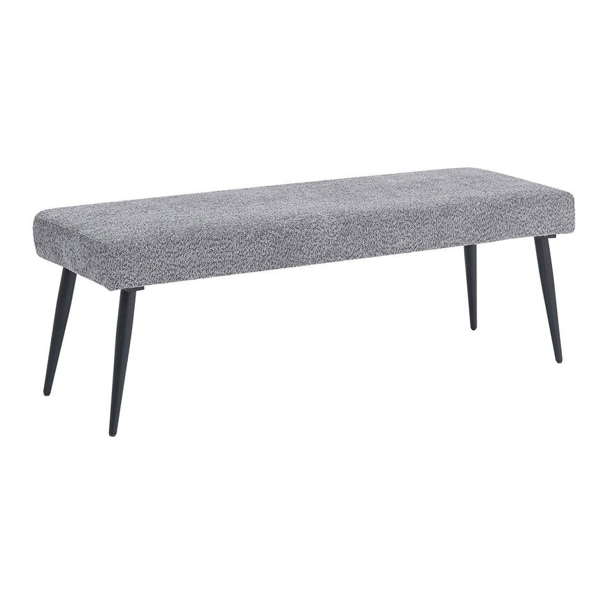 Heather Grey Fabric Dining Bench