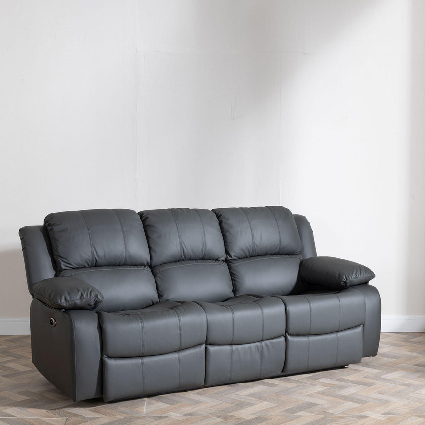 Shoreditch Leather 3 Seater Recliner Sofa