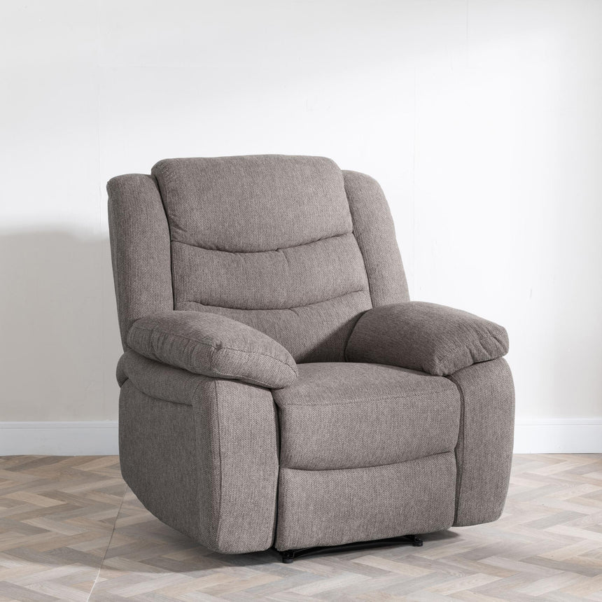 Windsor Brown Fabric Recliner Armchair-2