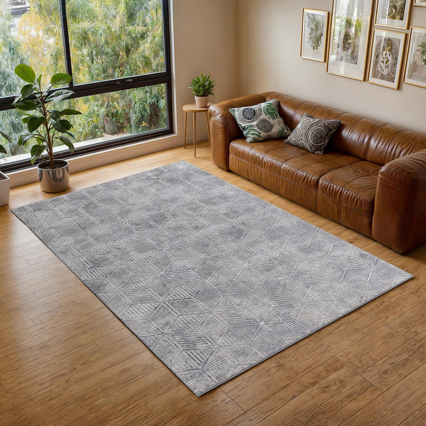 Jessie Grey Rug - Sizes Available