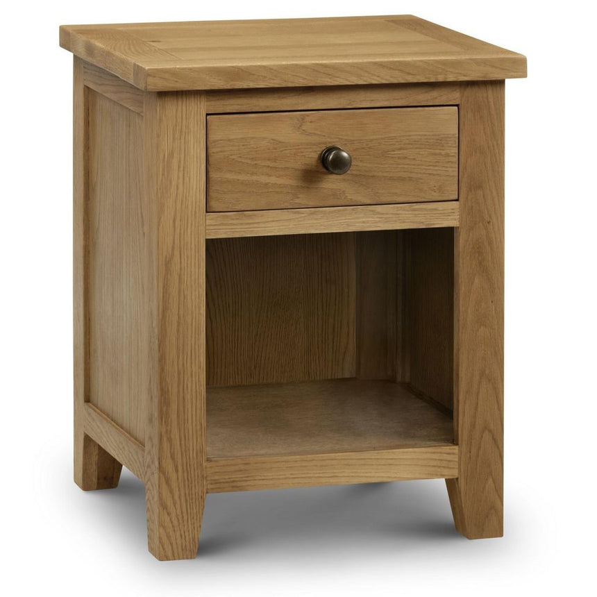 Marlborough Oak 1 Drawer Bedside Cabinet