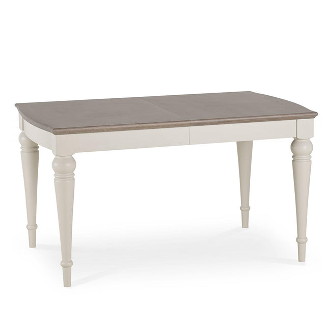 Bentley Designs Montreux Grey Washed Oak and Soft Grey 4 Seater Extending Dining Table